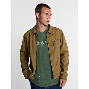Kacey Lee Men's 100% Cotton Canvas 91B Jacket (Dark Khaki Rinse, Sizes S-2XL) $11.00 + Free S&H w/ Walmart+ or on $35+