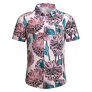 SheLucki Men's Button-Down Hawaiian Shirt (Various Sizes & Colors) from $7.50 @ Amazon $7.49