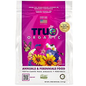 4-Lb True Organic Annuals & Perennials Granule Fertilizer $3.38 + Free Shipping w/ Prime or on $35+
