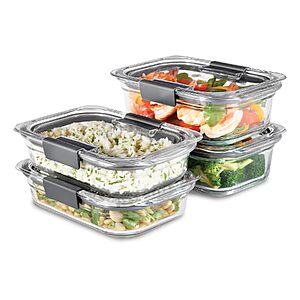 8-Piece Rubbermaid Brilliance Glass Food Storage Containers w/ Lids (4 containers + 4 lids) $27.13 + Free Shipping w/ Prime or on $35+