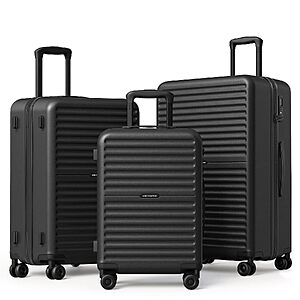 3-Pc LONG VACATION Hardside Spinner Luggage Set (Onyx Black, 20"/24"/28") $103.99, More + Free Shipping