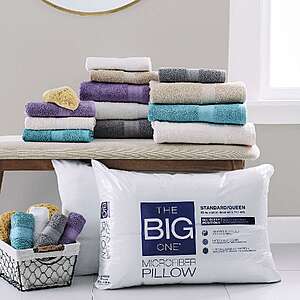 The Big One Bath Towel (Various Colors) Or The Big One Microfiber Pillow (Queen) $2.61 + Free Shipping