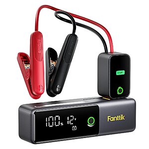Fanttik Potent T10 1800A Portable Jump Starter for 7.0L Gas and 5.0L Diesel $99.99