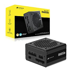 Amazon Resale: CORSAIR RM850e (2025) ATX 3.1 PCIe 5.1 Ready 850W Power Supply – Black Like-New $64.99