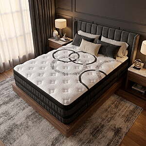 NightyNight 14" Firm Queen Hybrid  Mattress for Back Pain Relief $224.99