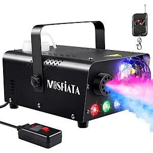 MOSFiATA Halloween Fog Machine, Smoke Machine with Disco Light 600W $39.89 AC + Free Shipping w/ Prime