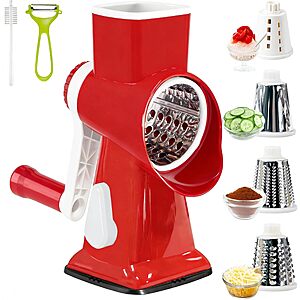KalraMay Rotary Cheese Grater w/ Handle & Stainless Steel Drum $12.49 + Free Shipping w/ Prime or on $35+