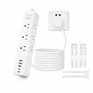 14-Outlet 6' Neliangia Surge Protector Power Strip w/ 5 USB Ports & Flat Plug Extension Cord (2 Colors) $13.49 + Free Shipping w/ Prime or on $35+