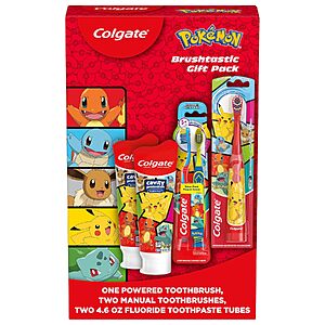 5-Piece Colgate Kids Toothbrush & Toothpaste Gift Set Minecraft $13.30 or Pokémon $13.82 w/ S&S + Free Shipping w/ Prime or on $35+