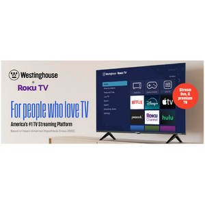 Westinghouse 58" 4K UHD Edgeless Roku Smart TV with 3-Year Coverage BJs $174
