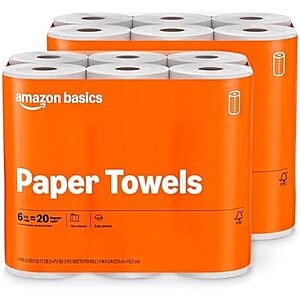[SnS] $14.50 | 12-Pack 150-Sheets Amazon Basics 2-Ply Flex-Sheets Paper Towels at Amazon