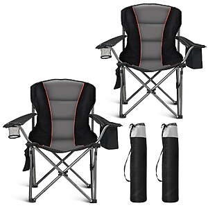 2-Pack Sophia & William Oversized Foldable Camping Chair w/ 450-Lb Capacity (Various Colors) $89.99 + Free Shipping