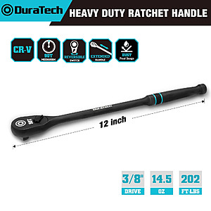 $15.19, FS, 12 inch DURATECH 3/8-In Drive Ratchet, 90-Tooth Quick-Release Ratchet Wrench