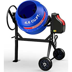 WORKPRO 4.6 Cu.Ft. Electric Cement Mixer, 600W $237.49
