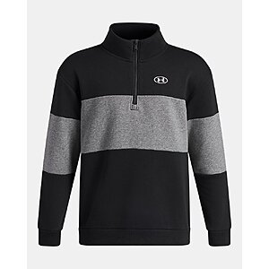 Under Armour Boys Rival Fleece Pullover with Half Zip $30