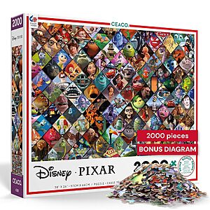 $12.09: Ceaco Disney/Pixar Clips 2000-Piece Jigsaw Puzzle, 5″