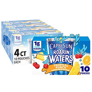 [S&S, AC] $8.21: Capri Sun Roarin' Waters Tropical Punch (40 Count)