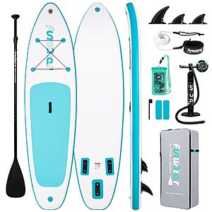 10'6" FunWater Inflatable Stand-Up Paddle Board w/ Accessories (Sky Blue or Orange) $77.99 + Free Shipping