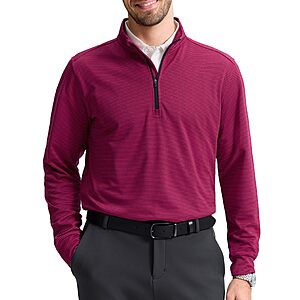 Soothfeel Quarter Zip Pullover Men Golf Mock Neck Sweatshirts Long Sleeve $19.79