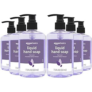 6-Pack 7.5-Oz Amazon Basics Original Fresh Liquid Hand Soap $4.46 w/ S&S + Free Shipping w/ Prime or on orders over $35