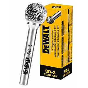 $12.99* | DeWALT SD-3 1/4" Tungsten Carbide Cutting Burr Shank at Amazon