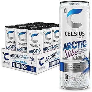 12-Pack 12-Oz Celsius Sugar Free Sparkling Energy Drink (Arctic Vibe) $13.27 w/ S&S + Free Shipping w/ Prime or on orders over $35