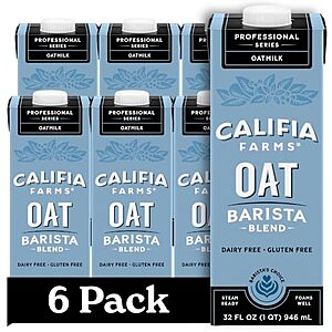 [SnS] $13.77* | 6-Pack 32-Oz Califia Farms Oat Barista Blend Oat Milk at Amazon ($2.29 each)