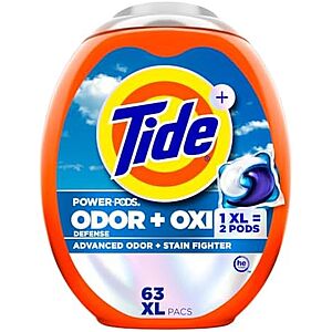 [SnS, AC] $50.07 | 4 × 63-Count Tide Ultra OXI Power PODS with Odor Eliminators Laundry Detergent Pacs ($12.52 each) at Amazon