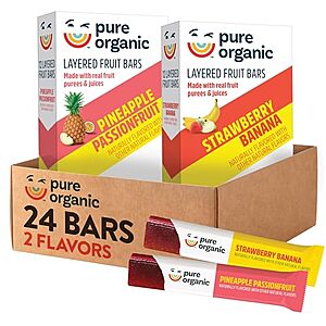 [NEW, SnS] $11.39 | 2-Pack 12-Count Pure Organic Layered Fruit Bars (2-Flavor Variety) at Amazon