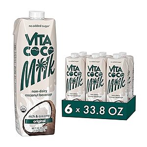 [SnS] $11.39* | 6-Pack 33.8-Oz Vita Coco Original Organic Coconut Milk (Original) at Amazon ($1.90 each)