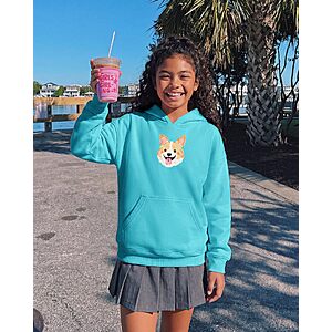 Stelle Girls Hoodies Fleece Sweatshirts Kids Pullover Tops Aqua Blue XS