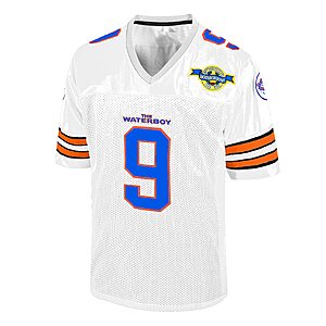 Atonmore Bobby Boucher #9  Adam Sandler Movie The Waterboy Football Jersey (White, Black, Orange) $9.74 + Free Shipping w/ Prime or on $35+