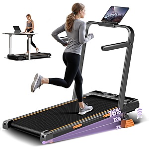 CURSOR FITNESS X5F 3-in-1 Walking Pad with 16% Manual Incline & Handles $107.99 + Free Shipping16% Incline Walking Pad Treadmill, 3-in-1 Under Desk Treadmill with Handles