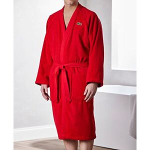Lacoste Home Men's or Women's Logo Patch Cotton Pique Bath Robe (Various Colors) $35.99 + Free Pickup at Macys or Free Shipping on $39+