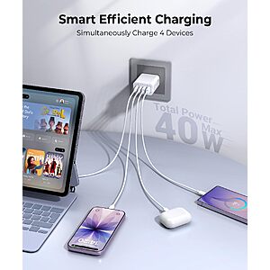 [2-Pack] USB C Charger Block 40W Max Output Type C Fast Charging Wall Plug $7.99