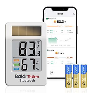 Bluetooth Thermometer Hygrometer 1 Pack, Indoor Room Humidity Meter $7.99