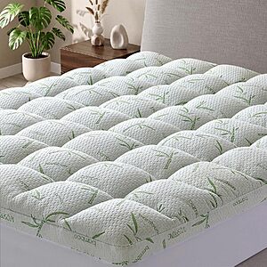 Amazon – FARINA 4" Cooling Bamboo Mattress Topper (Full, Green) - $54 w/ Code