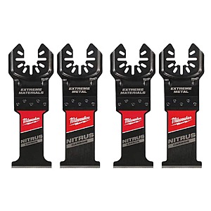 Milwaukee Nitrus Carbide Extreme Materials Blade with Nitrus Carbide Extreme Metal Cutting Oscillating Multi-Tool Blade (4-Pack) $36