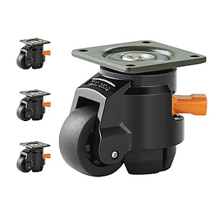 SucceBuy/VEVOR 2-inch Leveling Casters, Set of 4, with Adjustable Feet $21.2 + Free Shipping