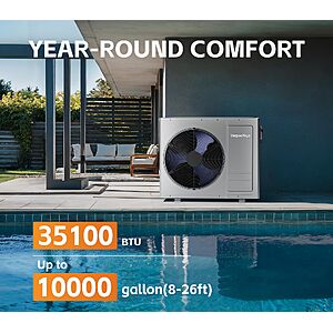 Varpoolfaye 10000 Gallon Swimming Pool Heater for Above Ground Pool 220v $539.99