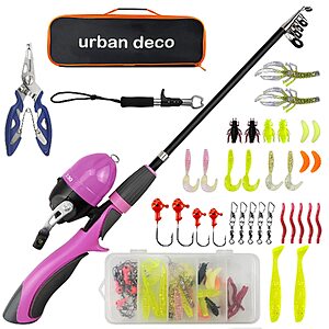 Amazon – Urban Deco Kids Fishing Pole Kit, Pink - $12.99 w/ Code