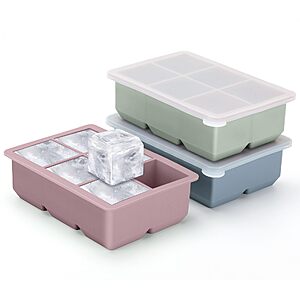Amazon – Excnorm 3-Pack Large Silicone Ice Cube Trays - $9.90 w/ Code
