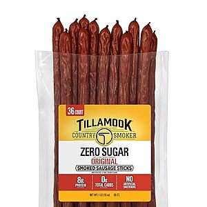 [AC] $11.99* | 16-Oz Tillamook Country Smoker Zero Sugar Smoked Sausage Sticks at Amazon