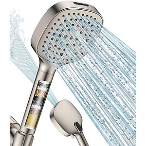 MakeFit 7-Mode Filtered Handheld Shower Head w/ 71" Hose & Hard Water Filter $17.09 + Free Shipping w/ Prime or on $35+