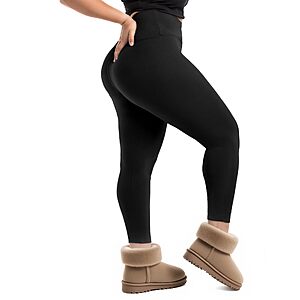 Amazon – Walifrey Plus-Size Fleece-Lined Leggings - $7.19–$7.79 w/ Code