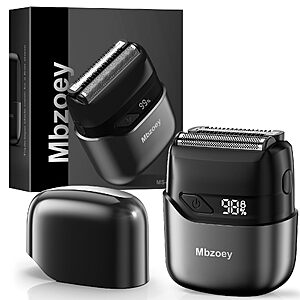$14ac AMAZON Mbzoey Electric Foil Shavers for Men: IPX7 Waterproof - Magnetic Cover