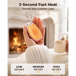 Sweetfull 2-Pack Magnetic Rechargeable Hand Warmers w/ 4000mAh, 3 Heat Settings for $7.49 (Reg. $14.99) + Free Shipping w/ Promo Code