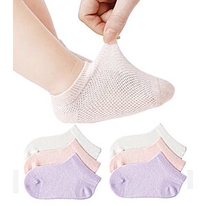 Amazon – 6-Pack Toddler No-Show Ankle Socks - $5.99 w/ Code