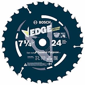 Bosch 7-1/4-in 24 -Tooth Rough Finish Tungsten carbide-tipped steel Circular saw blade $5.42 @lowes