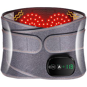 Rechargeable Lower Back Massager with Variable Heat and Vibration, $32.99 w/ coupon and code